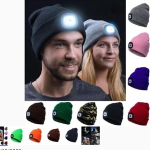 LED lligth unisex beanie hats!